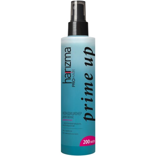 Кондиционер многофункциональный несмываемый 12 в 1 harizma prohair двухфазный Prime Up с распылителем 200 мл