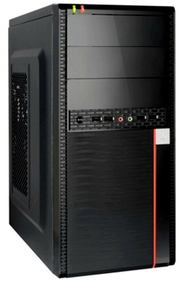 Корпус Exegate Ex284038rus Minitower Ba-204u Black, mATX, (aa500, 80mm), 2*USB+2*USB3.0, Audio Ex284