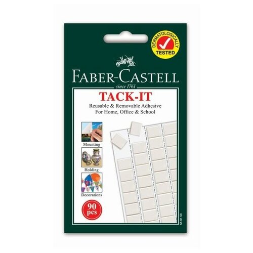 faber castell клеящие подушечки faber castell tack it белые 90 штук упаковка 50 г блистер Клеящие подушечки Faber-Castell TACK-IT белые, 90 штук /упаковка, 50 г, блистер