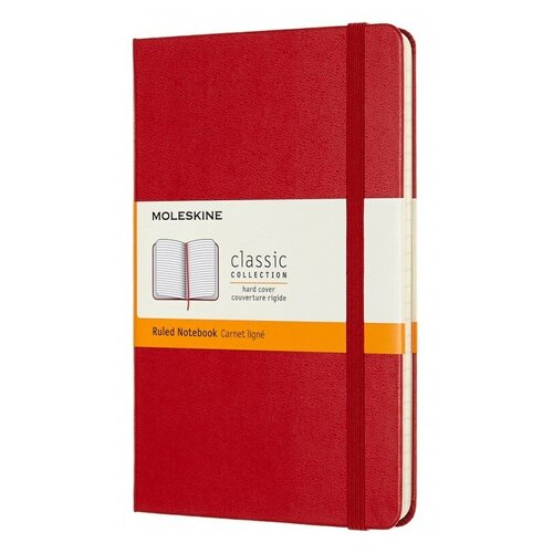 Блокнот Moleskine CLASSIC QP050F2 Medium 115x180мм 240стр. линейка твердая обложка красный