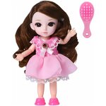 Кукла Малышка Лили брюнетка с расческой, 16 см, Funky Toys FT72004 - изображение