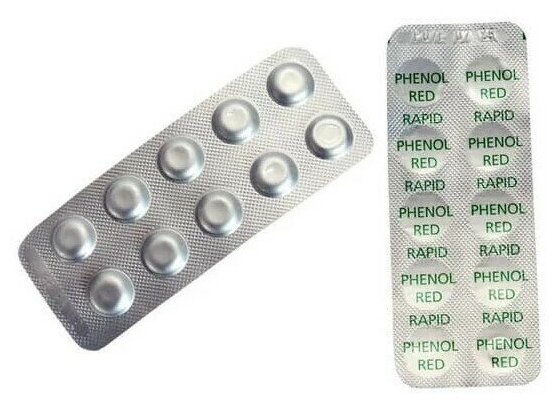 Тестерные таблетки для тестера ph Phenol Red (набор 50 таблеток) - фотография № 2