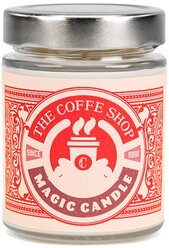 Ароматическая свеча COFFEE SHOP 250 мл из 100% натурального эко соевого воска - крафтовый подарок ручной работы / Декоративные восковые свечи