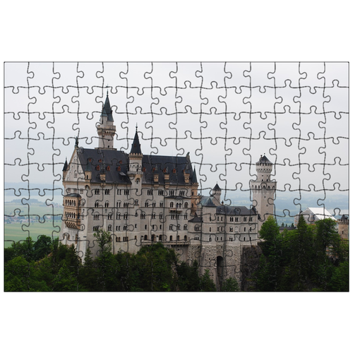 фото Магнитный пазл 27x18см."замок, путешествовать, германия" на холодильник lotsprints