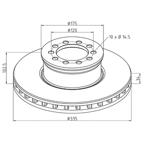 016.662-00A_диск торм ! 335/91.5x34/102.5 10n-120-M14 \MB Atego 712-1528