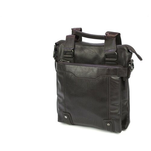 Сумка планшет H.T. 1983.8, фактура гладкая, коричневый