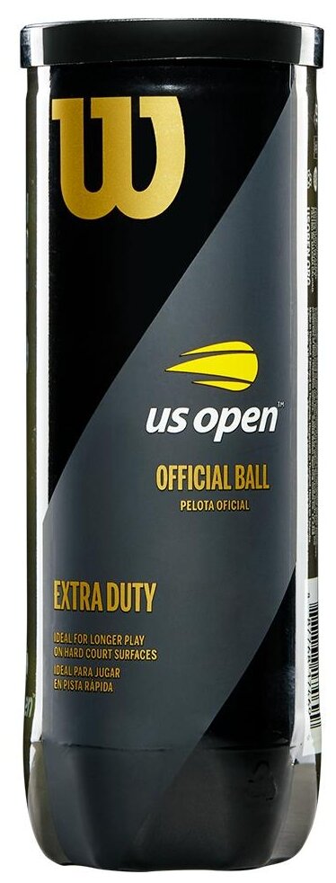 Набор мячей для большого тенниса Wilson US OPEN XD TBALL, 3 шт, Желтый, размер Без размера - фото №1