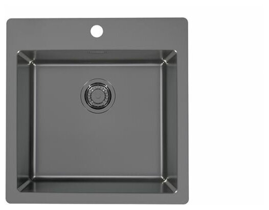 Мойка PURE MONARCH 30 ANTHRACITE-90 FS 515X525 в компл. с выпуском без сифона,