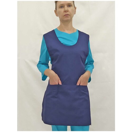Фартук женский, производитель Фабрика швейных изделий №3, модель М-668, цвет темно-синий