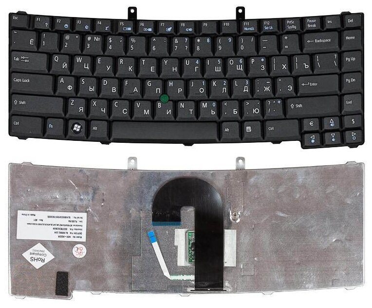 Клавиатура для ноутбука Acer TravelMate 6460 русская черная с Point Stick 2230₽