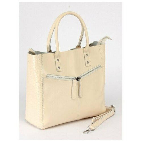 фото Сумка женская натуральная кожа jrp-8713-12, 1отд+карм/перег, плечевой ремень, бежевый 244970 аделия