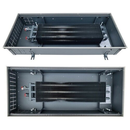 Внутрипольный конвектор Techno Usual KVZ 350-140-140000000С с естественной конвекцией без решетки 33097₽