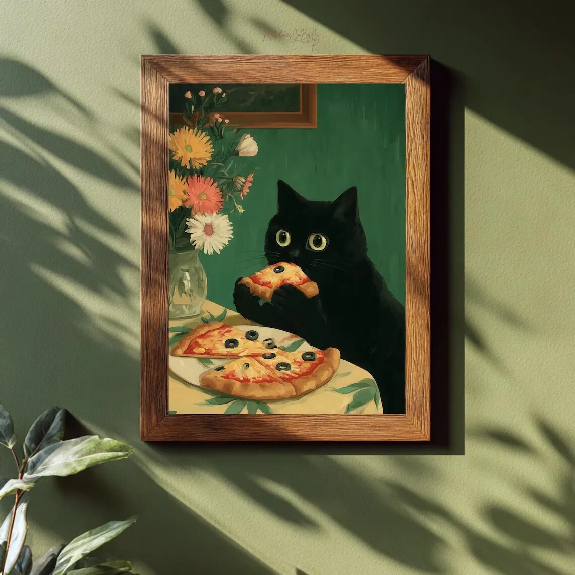 Настенное панно с изображением кошки SHENCHEN TR261072, 40x50cm No Frame