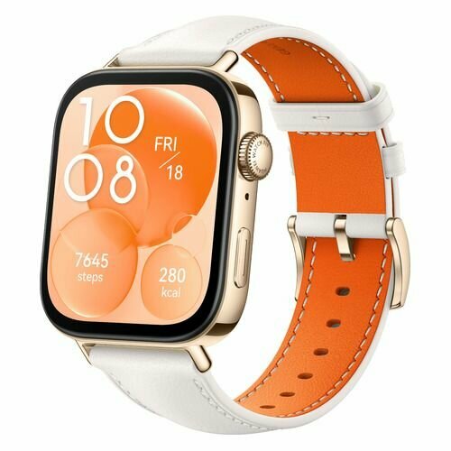 Смарт-часы Huawei Watch Fit 3 Solo-B19V, 1.82", белый/золотистый [55020cdt]