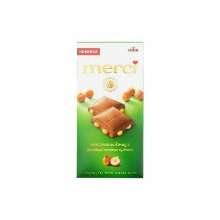 Шоколад Merci Молочный с цельным лесным орехом 100г August Storck KG - фото №10