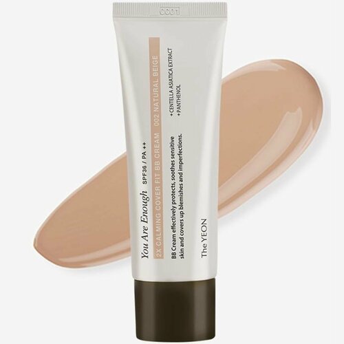 The Yeon BB-крем успокаивающий SPF 36 PA 2X calming cover fit bb cream 002 natural beige 50 мл 1954₽