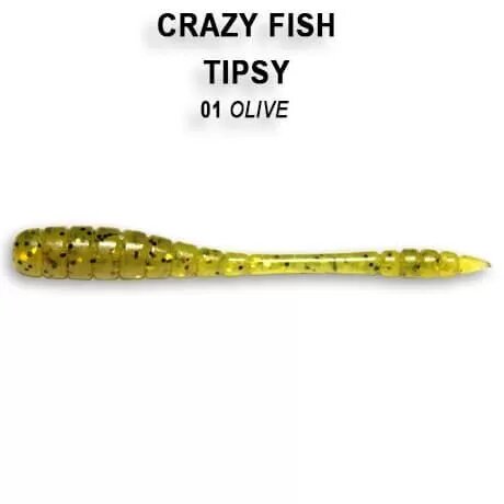 Силиконовые приманки Crazy Fish Tipsy 2" 9-50-57-1 анис 8 шт. Приманка для рыбалки 50 мм.