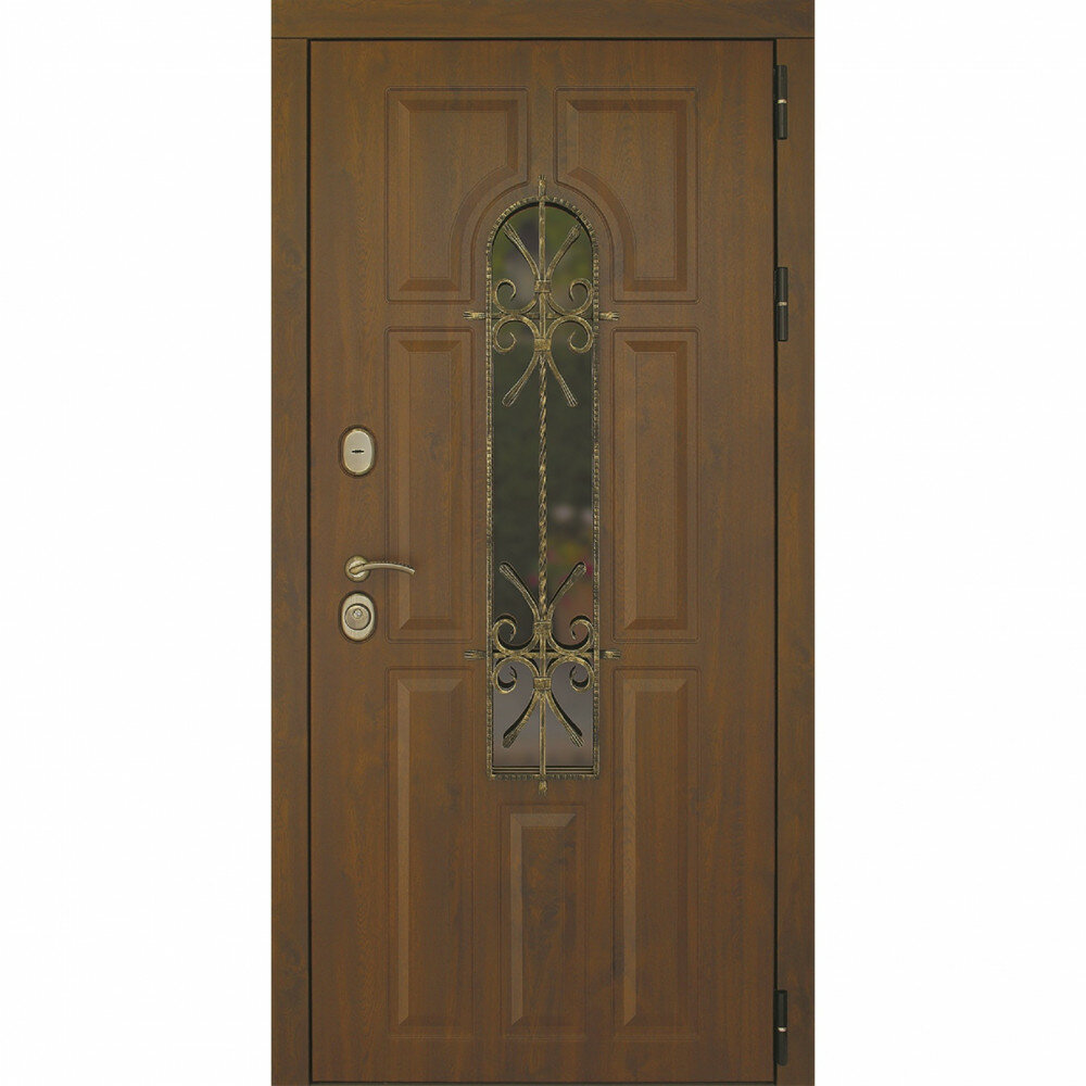 Дверь металличесая Лион от винорит/орех темный 860 правая