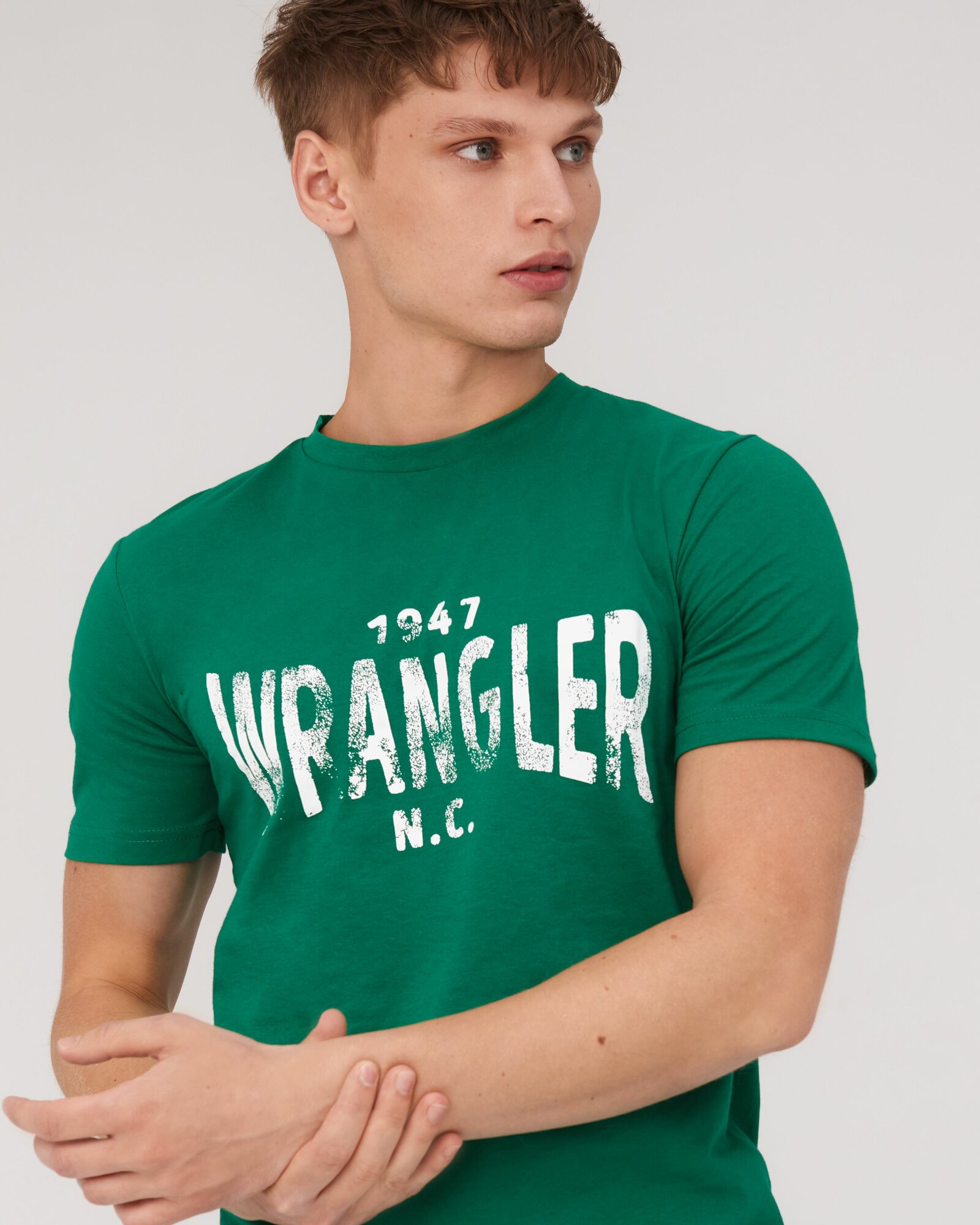 Футболка Wrangler, размер M, зеленый,