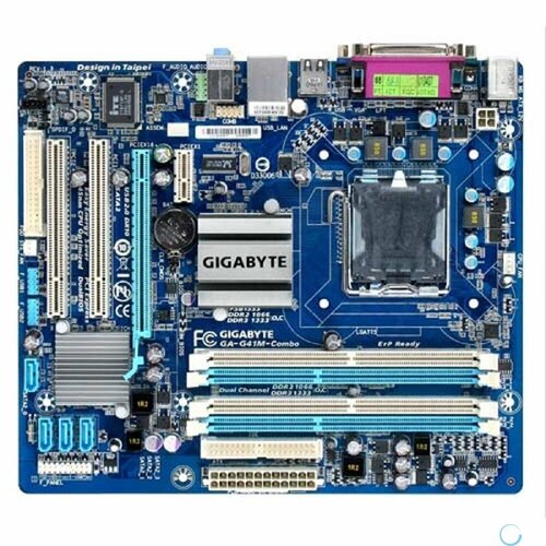 Материнская плата Gigabyte GA-G41M-COMBO-GQ Socket 775 IntelG41ICH7 2xDDR3-10662xDDR2-1066 D-SUB 1xPCI-Ex16 767000₽