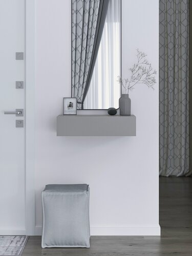 Изображение товара Туалетный столик тёмно-серый, ящик с доводчиком, 60х35х15 см