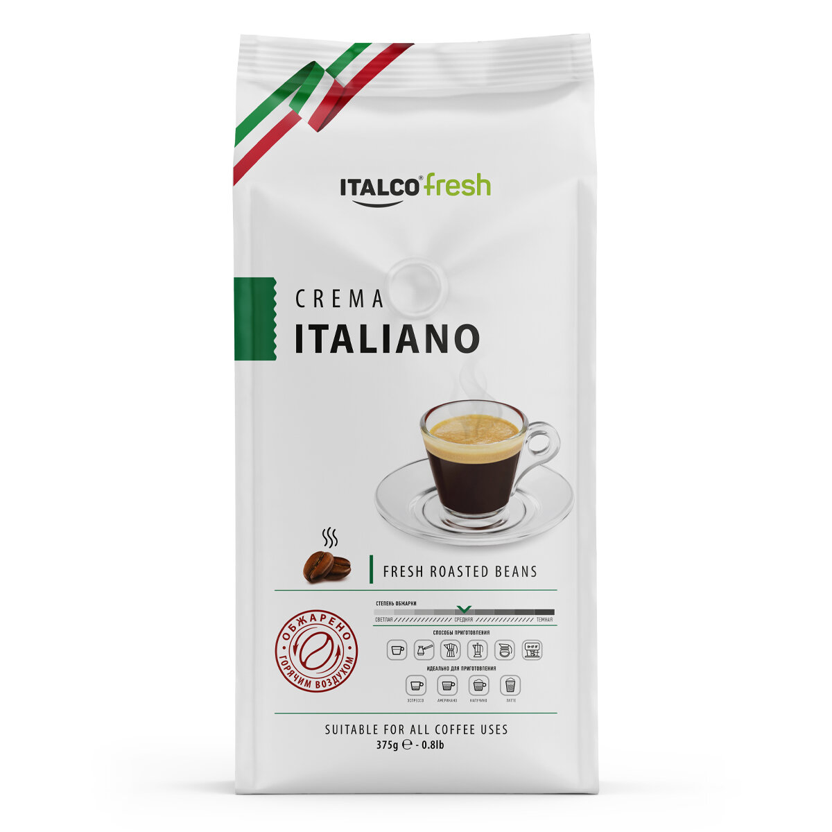 Кофе в зернах Italco Crema Italiano 375 гр