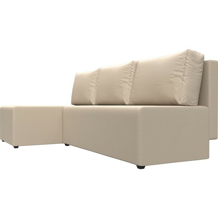 фото Угловой диван АртМебель Поло экокожа бежевый левый угол