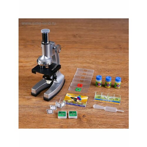 Микроскоп кратность увеличения 450х 200х 100х с подсвет 1809₽