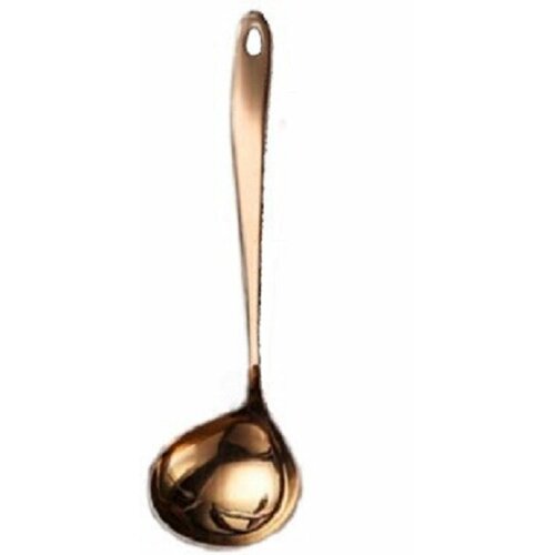 Половник CRAZY PAN, розовое золото, пищевая нержавеющая сталь, высота 27 см, ширина 7.4 см