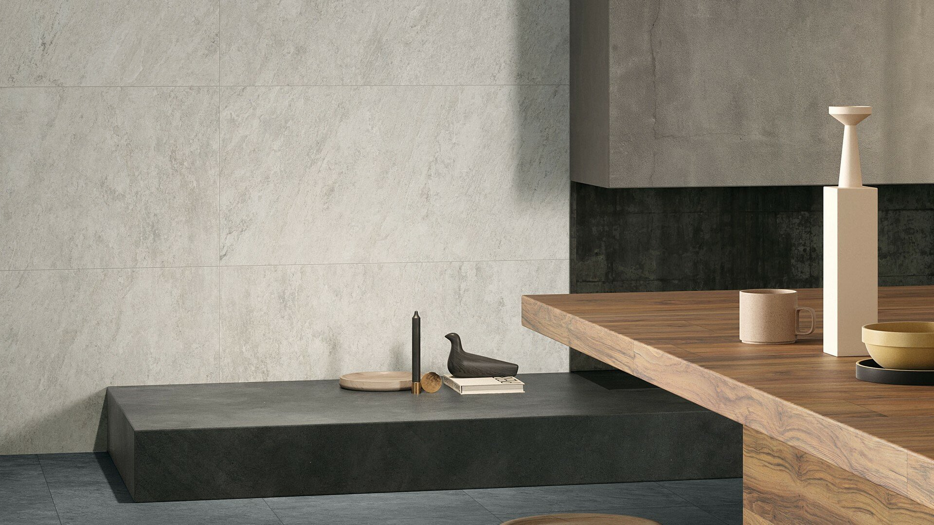 фото Керамогранит Vitra Quarstone Антрацит Матовый R10b 7рек 60x60 K951812R0001VTE0