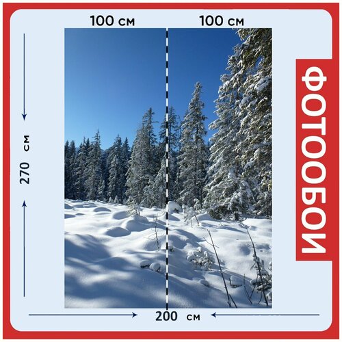 Фотообои Альпы бэккантри лыжно зима 200x270 см флизелиновыена стену 2960₽