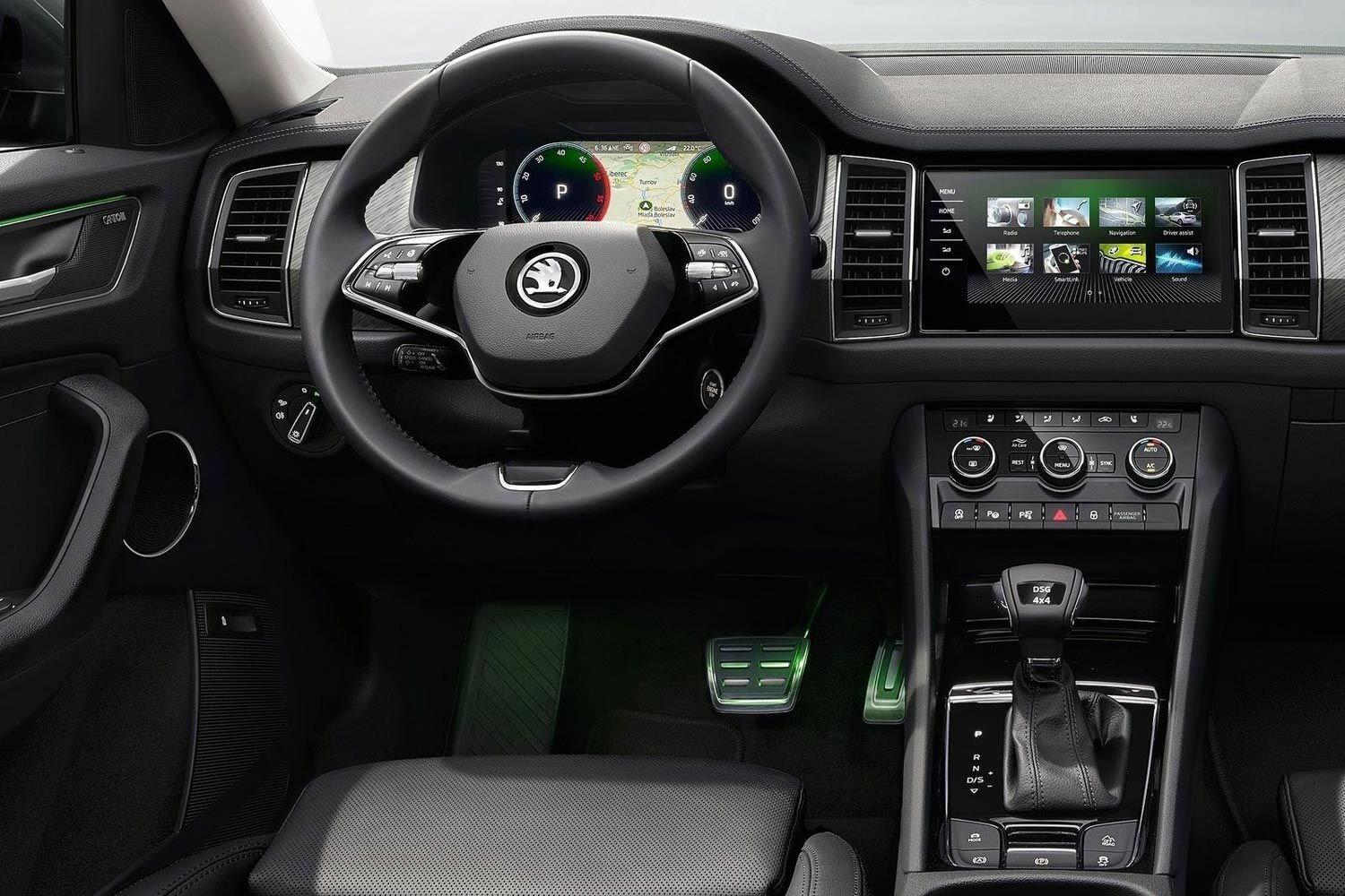 Гидрогелевая пленка для мультимедия Skoda Kodiaq 2021-2023 / Защитная пленка на навигатор Шкода Кодиак 2021- 2023 / Самовосстанавливающаяся / Антибликовая / Матовая