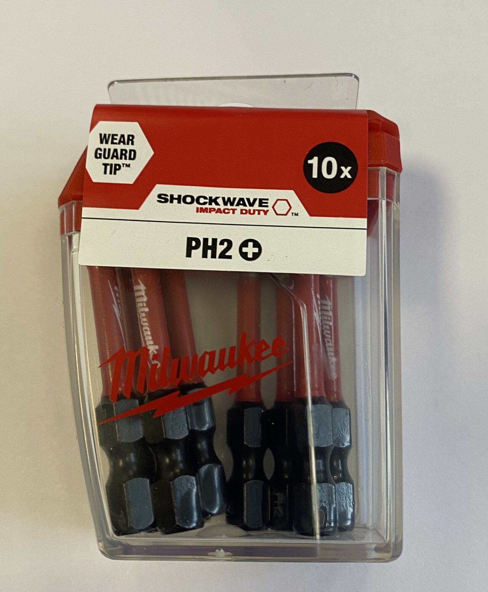 Биты Milwaukee Shockwave 4932430855 односторонние крестовые PH2 длина 50 мм набор 10 шт