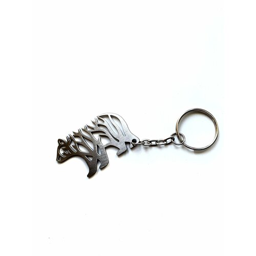 Брелок, гладкая фактура, серый