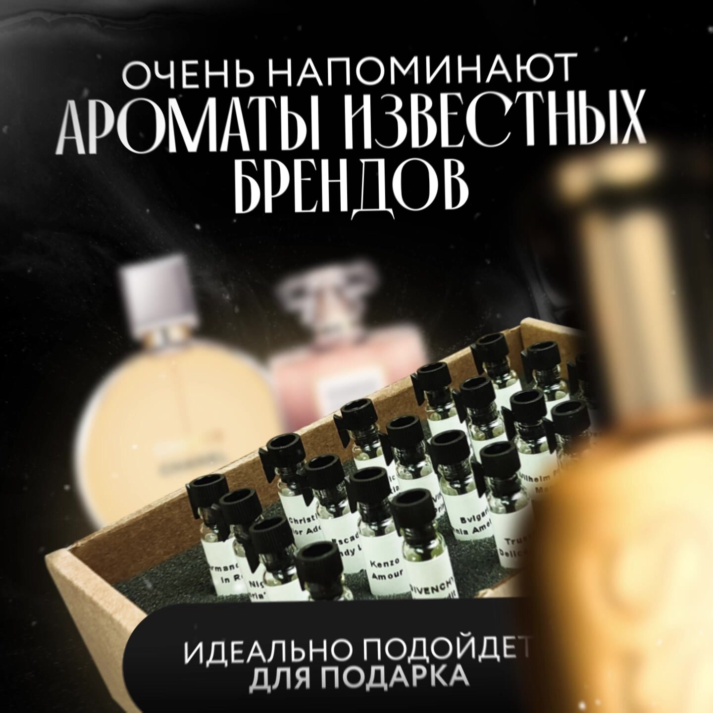 Набор пробников женских духов "Априори". Женский парфюм из 5 любимых ароматов. Подарок девушке на 8 марта — фото 1