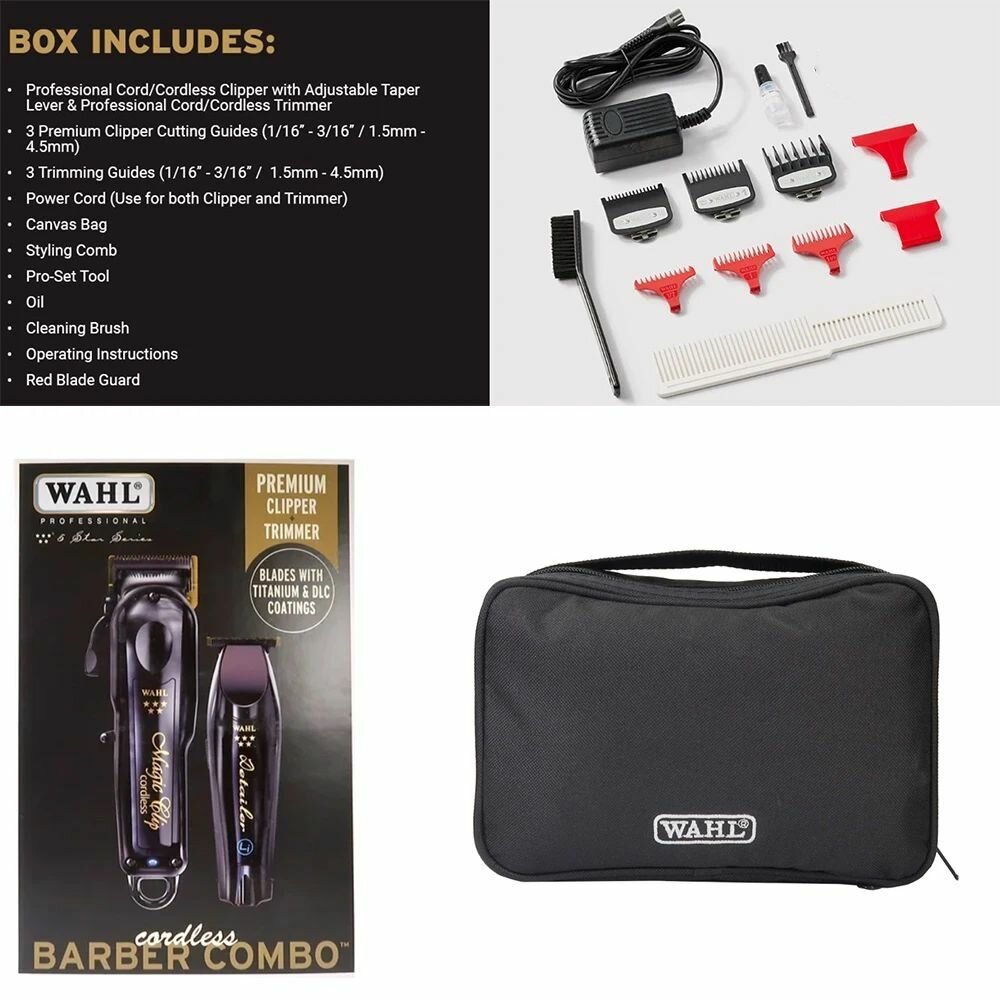 WAHL Five Star Cordless Magician + аккумуляторная машинка для стрижки волос, 2 шт.
