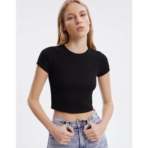 фото Кроп-топ gloria jeans, размер l (48-50), черный