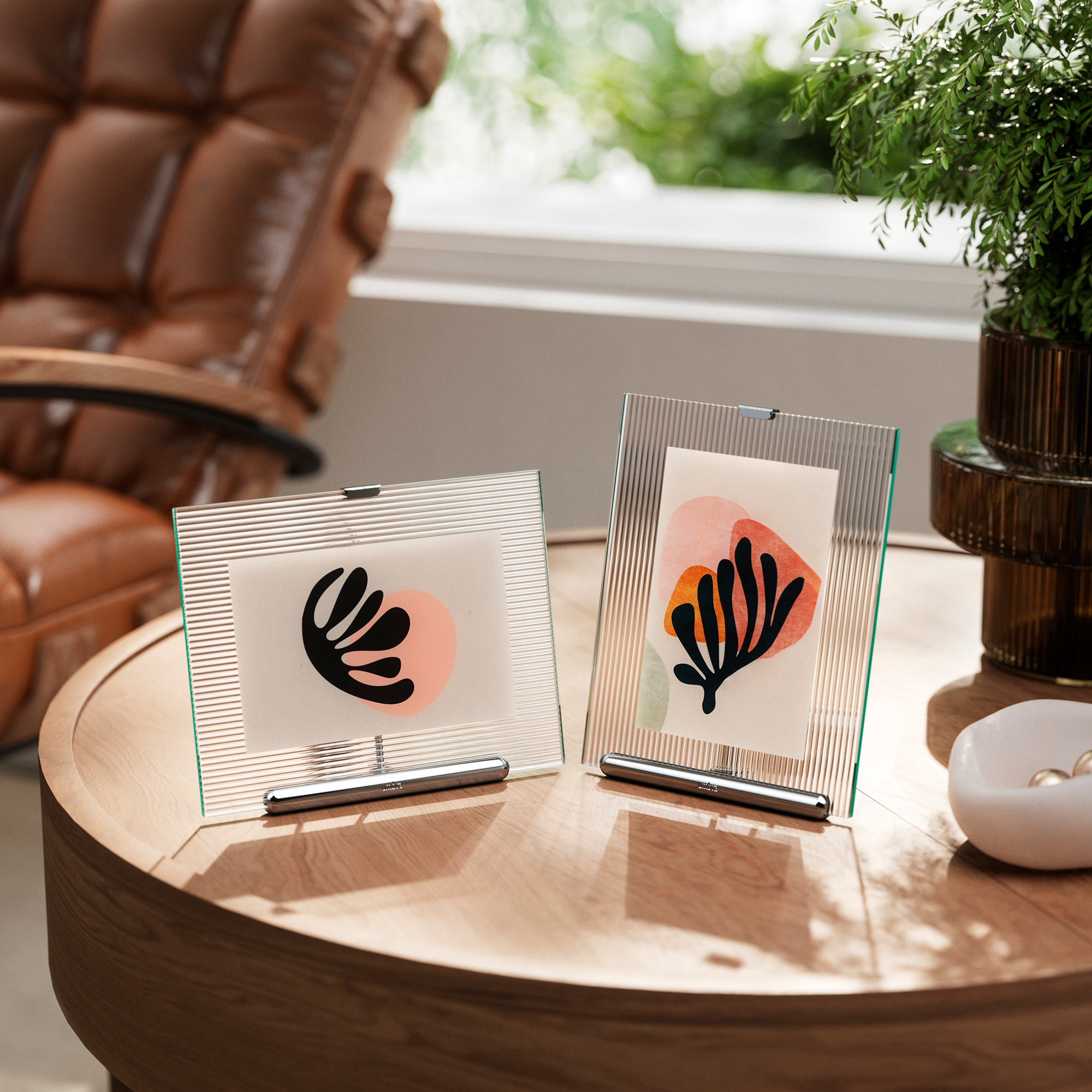 Рамка для фотографий Umbra Flute 10х15 см, хром