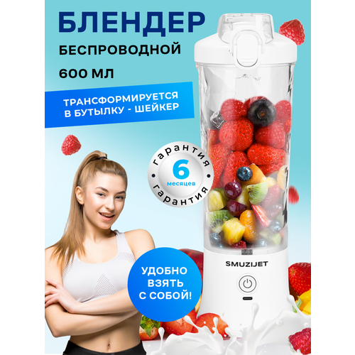 Блендер портативный SMUZIJET черный 400мл USB заряд с защитой от случайного включения 1599₽