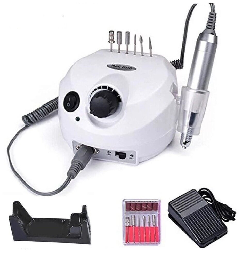 TipTop Аппарат для маникюра и педикюра Nail Drill DM-202, белый