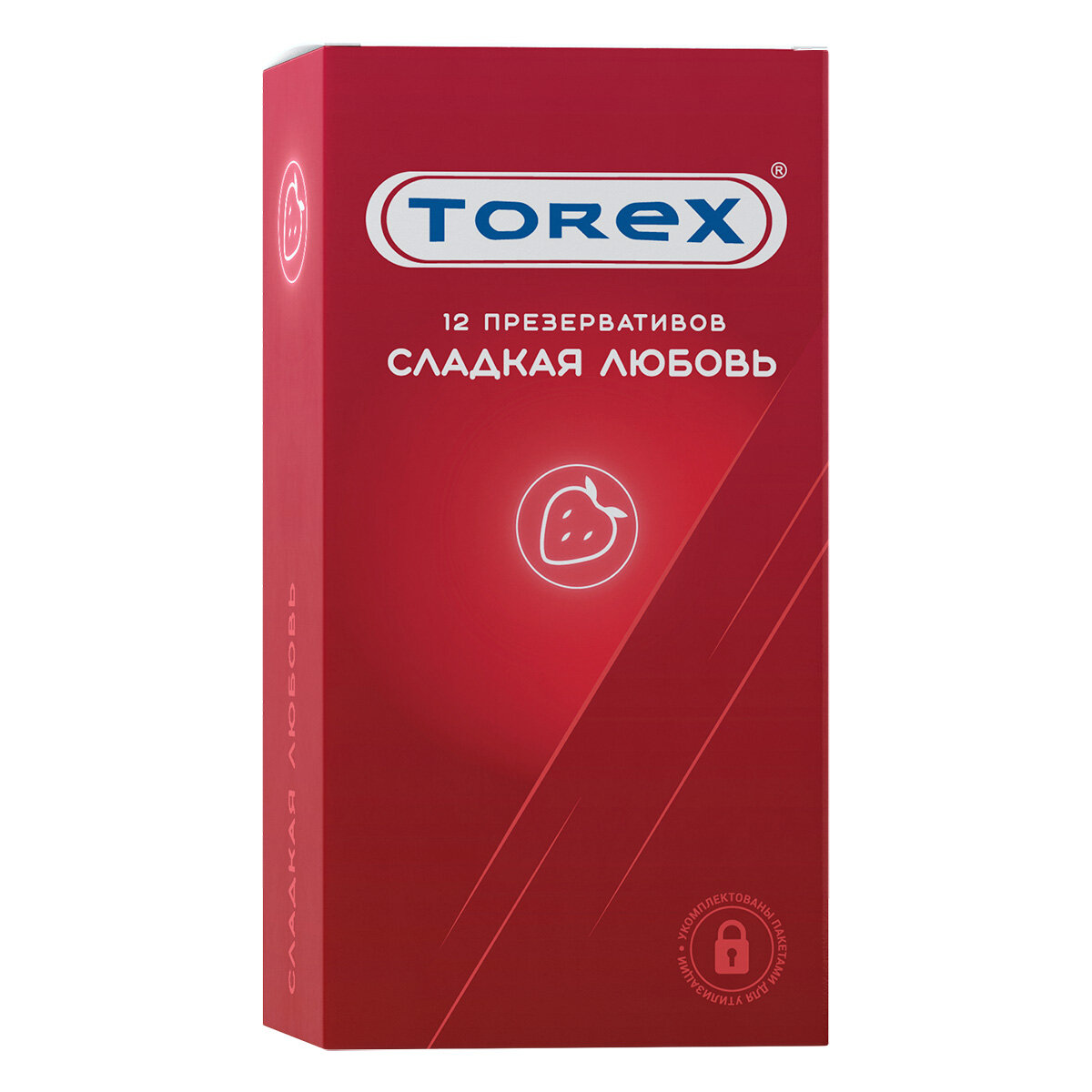 Презервативы со вкусом клубники Сладкая любовь Torex  1 уп 12 шт