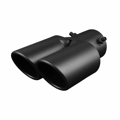 1 шт универсальный автомобильный двойной выпускной наконечник из нержавеющей стали черные насадки на выхлопную трубу глушитель хвост двойные насадки на трубку автомобильные аксессуары black straight 1435₽