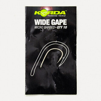 Изображение товара Крючки Korda "Wide Gape", одинарные, №6, с бородкой, черные, 10 шт.