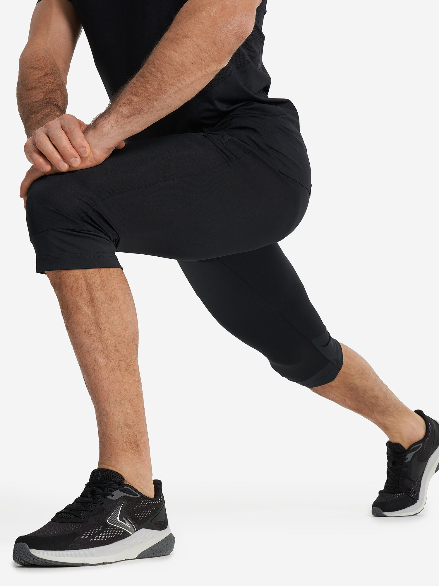 Бриджи спортивные Demix M D Running Tech Pants (3/4), размер 54, черный
