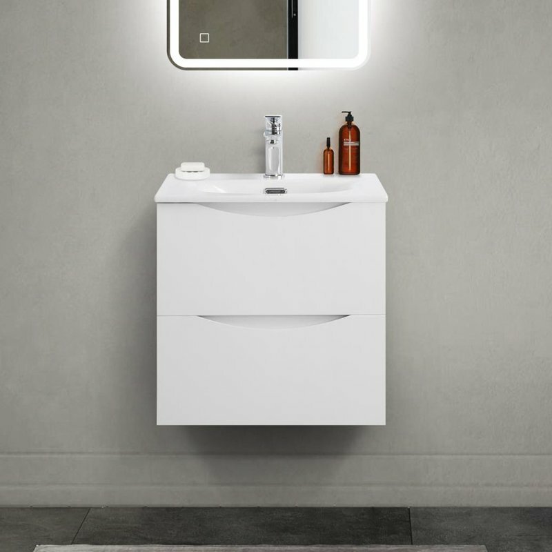 Тумба под раковину без столешницы BelBagno Marino-cer-mini 50 подвесная bianco lucido