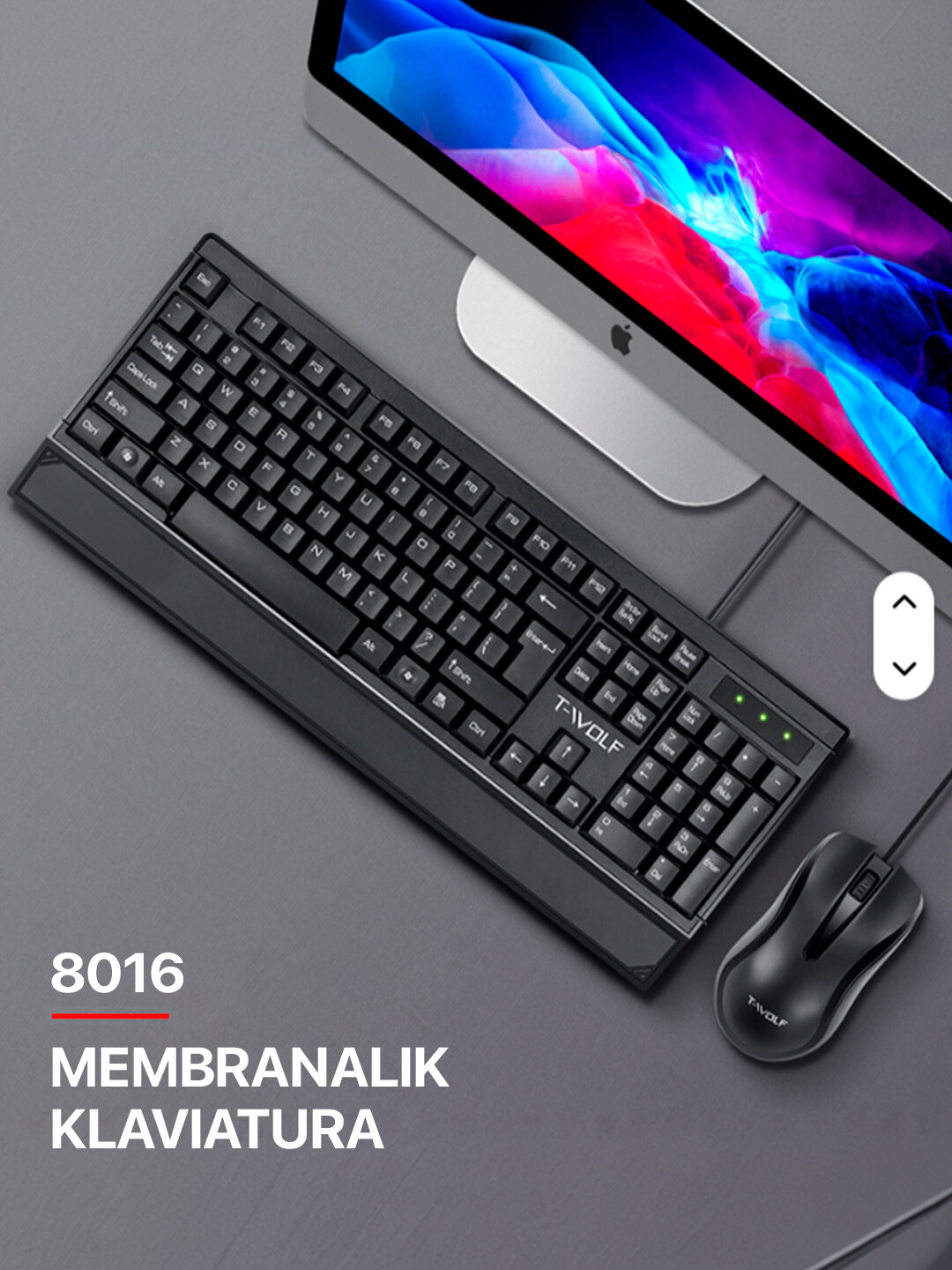 Клавиатура Savdo 8016, беспроводная, USB, механическая, черная