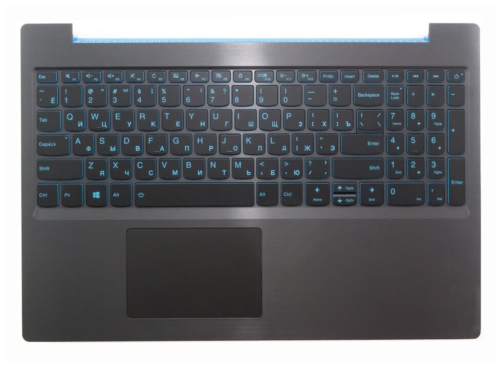 Клавиатура для ноутбука Lenovo IdeaPad L340-15IRH русская черная с серым топкейсом