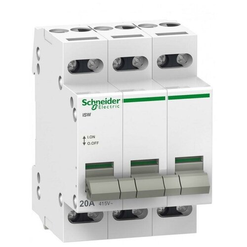 Выключатель нагрузки 3п iSW 20А Schneider Electric A9S60320, 1шт