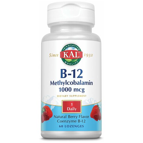 KAL B-12 Methylcobalamin (Метилкобаламин) Berry 1000 мкг 60 леденцов