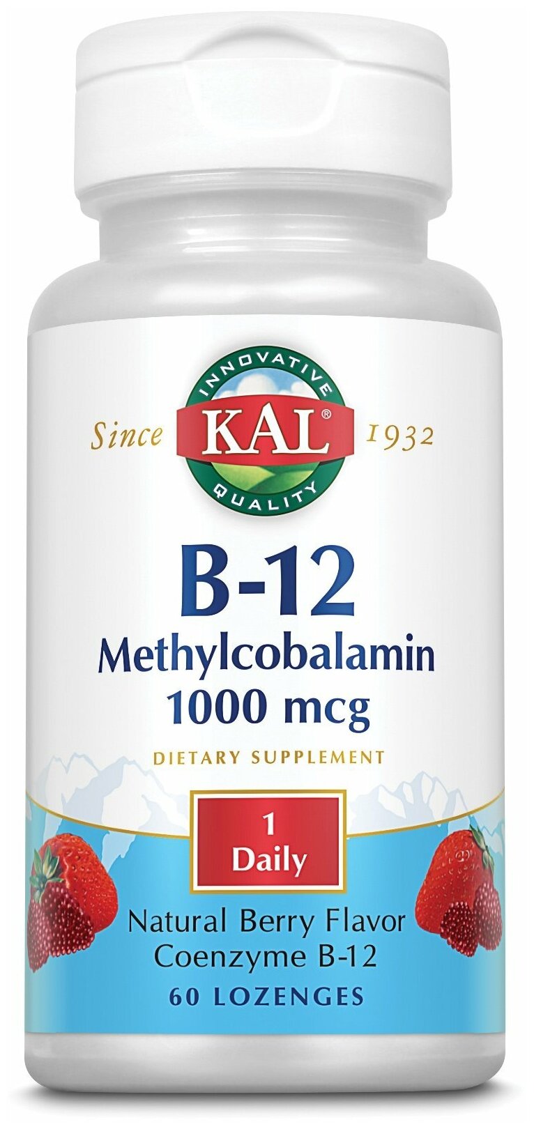 KAL B-12 Methylcobalamin (Метилкобаламин) Berry 1000 мкг 60 леденцов